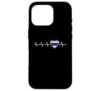 Motif battements de cœur thaïlandais en Forme de cœur Coque pour iPhone 16 Pro