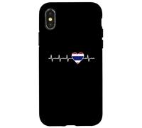 Motif battements de cœur thaïlandais en Forme de cœur Coque pour iPhone X/XS