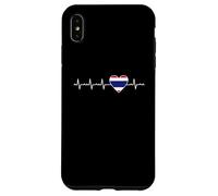 Motif battements de cœur thaïlandais en Forme de cœur Coque pour iPhone XS Max