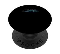 Motif bleu Keep It Moving PopSockets PopGrip Adhésif