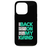 Motif bleu sarcelle clair Aqua Back. ON MY. GRIND Coque pour iPhone 13 Pro