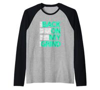 Motif bleu sarcelle clair Aqua Back. ON MY. GRIND Manche Raglan