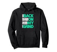 Motif bleu sarcelle clair Aqua Back. ON MY. GRIND Sweat à Capuche