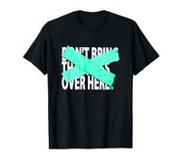 Motif Bleu Sarcelle Clair Aqua Not Over Here T-Shirt
