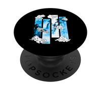 Motif Bleu scène de falaises japonaises PopSockets PopGrip Adhésif
