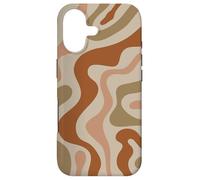 Motif bohème Rouge Rouille et Neutre Abstrait Tourbillon Pastel ondulé Coque pour iPhone 17