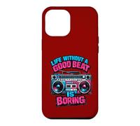 Motif Boombox rétro Life Without A Good Beat is Boring Coque pour iPhone 12 Pro Max