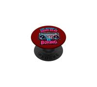 Motif Boombox rétro Life Without A Good Beat is Boring PopSockets PopGrip Adhésif