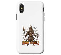 Motif Born to Rule Ancient Egyptian King Power Coque pour iPhone X/XS