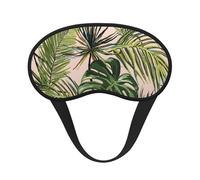 Motif botanique abstrait avec une plante nuageuse en forme de lune,Masques de sommeil occultants, cache-yeux couvrants, masques de sommeil anti-lumière