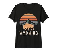 Motif Buffle Vintage Wyoming State Pride T-Shirt Haut de Gamme