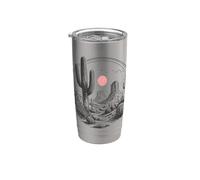 Motif cactus du sud-ouest du désert Gobelet isotherme en acier inoxydable double paroi