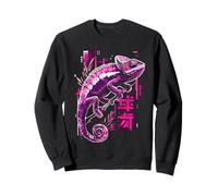 Motif caméléon Amoureux des Animaux Japonais Sweatshirt