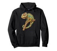 Motif caméléon Animal Illustration caméléon Sweat à Capuche