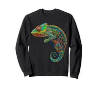 Motif caméléon Animal Mandala œuvre d'art caméléon Sweatshirt
