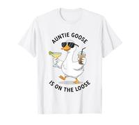 Motif Canard Auntie Goose is on Loose Fun Summer Vibes T-Shirt