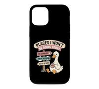 Motif Canard Paresseux « Places I Won't Be Going Today » Coque pour iPhone 12/12 Pro