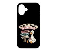 Motif Canard Paresseux « Places I Won't Be Going Today » Coque pour iPhone 16
