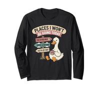 Motif Canard Paresseux « Places I Won't Be Going Today » Manche Longue