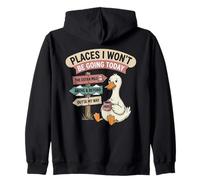 Motif Canard Paresseux « Places I Won't Be Going Today » Sweat à Capuche