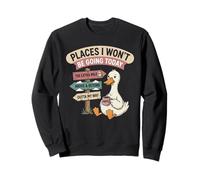 Motif Canard Paresseux « Places I Won't Be Going Today » Sweatshirt