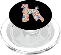 Motif Caniche à Fleurs Aquarelle Standard PopSockets PopGrip pour MagSafe