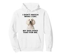 Motif Caniche Amusant My Dog Watches What I Eat Sweat à Capuche