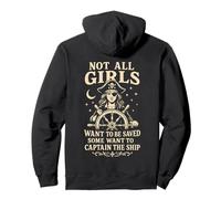 Motif Capitaine Pirate « Not All Girls Want to Be Saved » Sweat à Capuche