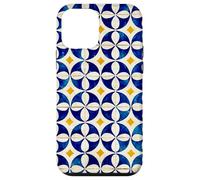 Motif Carreaux Portugal Lisbonne Bleu/Blanc/Jaune Coque pour iPhone 12 Mini