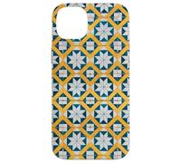 Motif Carreaux Portugal Lisbonne Bleu/Blanc/Jaune Coque pour iPhone 14 Plus