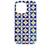 Motif Carreaux Portugal Lisbonne Bleu/Blanc/Jaune Coque pour iPhone 14 Pro Max