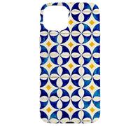 Motif Carreaux Portugal Lisbonne Bleu/Blanc/Jaune Coque pour iPhone 15 Plus
