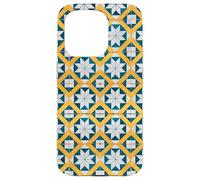 Motif Carreaux Portugal Lisbonne Bleu/Blanc/Jaune Coque pour iPhone 15 Pro