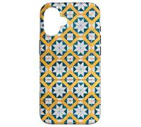 Motif Carreaux Portugal Lisbonne Bleu/Blanc/Jaune Coque pour iPhone 16
