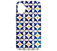 Motif Carreaux Portugal Lisbonne Bleu/Blanc/Jaune Coque pour iPhone 16 Plus