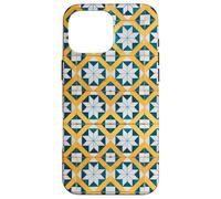 Motif Carreaux Portugal Lisbonne Bleu/Blanc/Jaune Coque pour iPhone 16 Pro Max