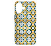 Motif Carreaux Portugal Lisbonne Bleu/Blanc/Jaune Coque pour iPhone 17