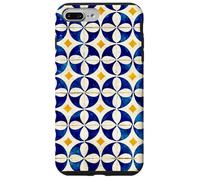 Motif Carreaux Portugal Lisbonne Bleu/Blanc/Jaune Coque pour iPhone 7 Plus/8 Plus