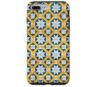 Motif Carreaux Portugal Lisbonne Bleu/Blanc/Jaune Coque pour iPhone 7 Plus/8 Plus