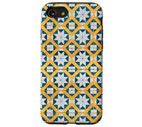 Motif Carreaux Portugal Lisbonne Bleu/Blanc/Jaune Coque pour iPhone SE (2020) / 7/8