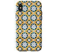 Motif Carreaux Portugal Lisbonne Bleu/Blanc/Jaune Coque pour iPhone X/XS