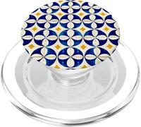 Motif Carreaux Portugal Lisbonne Bleu/Blanc/Jaune PopSockets PopGrip pour MagSafe