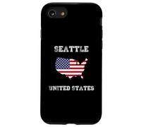 Motif Carte Vintage des États-Unis de Seattle Coque pour iPhone SE (2020) / 7/8