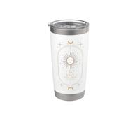 Motif céleste avec soleil, lune et étoiles mystiques Gobelet isotherme en acier inoxydable double paroi