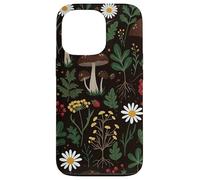 Motif Champignon Marguerite botanique Cottagecore Coque pour iPhone 13 Pro