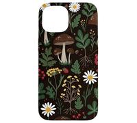 Motif Champignon Marguerite botanique Cottagecore Coque pour iPhone 15