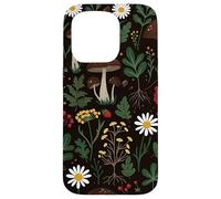 Motif Champignon Marguerite botanique Cottagecore Coque pour iPhone 15 Pro