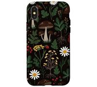 Motif Champignon Marguerite botanique Cottagecore Coque pour iPhone X/XS