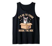 Motif Chat Amusant « It's OK to Think Inside The Box » Débardeur