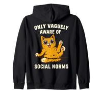 Motif chat amusant seulement vaguement conscient des normes sociales Sweat à Capuche